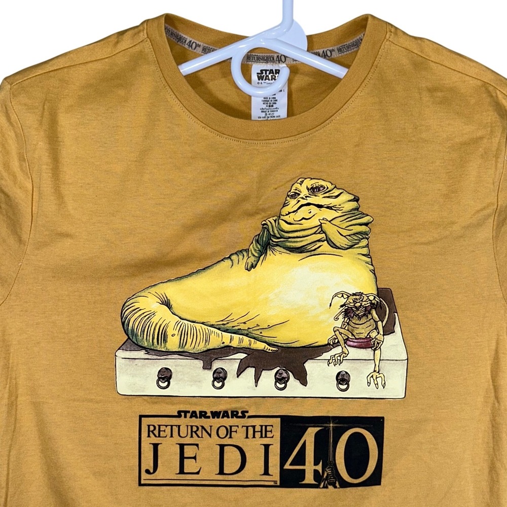 Star Wars Return of the Jedi 40th Anniversary Jabba the Hutt T-Shirt Small‎ NEW
